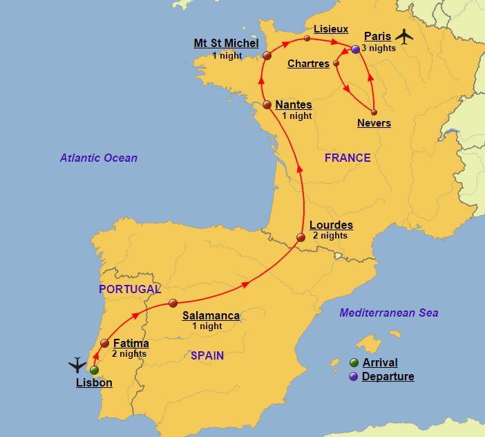 Traveling from France to Portugal: The Spain Connection